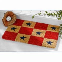 Checkerboard Stars Coir Mat by Arkansas Flag and Banner