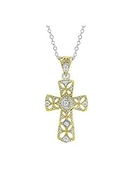 Veiled Cross Pendant Necklace