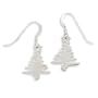 Sterling Silver Zig Zag Holiday Tree Earrings