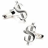 IMAGE OF Dollar Sign Cufflinks - Business/Finance Themed Formal Wear - Cufflinks