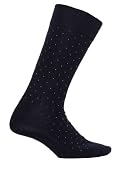 Navy Dress Socks | Poka Dot Pattern Mens 3 Pack