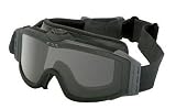 ESS Profile TurboFan Military/Tactical with 2-Speed Vent Fan BLACK Frame Clear & Smoke Gray Lenses