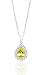 .86 TCW PEAR SHAPED LEMON QUARTZ & DIAMOND 14K PENDANT