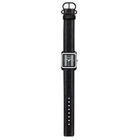 Cacharel - Montre Femme Acier Noir - CW7407KR - Quartz Analogique - Carr�e - Bracelet Cuir Noir