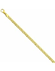 Genuine 14K Yellow Gold 5.6Mm Polished Fancy Link Bracelet 8 Inches 100% Satisfaction Guaranteed.