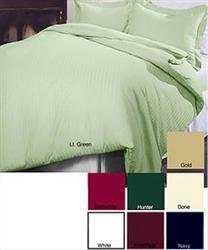 Royal Damask Stripe Hunter Twin Duvet Cover Set, Royl Dam Str Dvt St Hunter-T