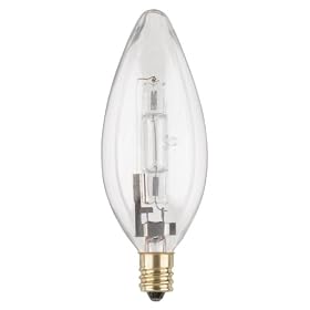 Westinghouse 4029 40-Watt, B11 Halogen Ceiling Fan Bulb, Candelabra Base, Clear, 2-Pack by Westinghouse
