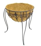 Panacea Products 16-Inch Classic Finial Floor Standing Basket, Black