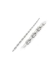 14K White Gold Flower Design Bracelet