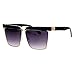Oversized Square Sunglasses Unisex Flat Top Hipster Fashion Shades Black Gold