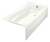 KOHLER K-1257-GRA-0 Mariposa 6-Foot BubbleMassage Bath, White