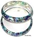 Sterling Silver Bangles Pair with Enamelled Painting Handcrafted 63 gms. 2.6 inches (esbn063)