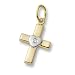 Miore-Joven Kreuzanh�nger 18ct/750 Gelb-/Wei�gold mit Herz und Brillant ca.0,01ct MA88P