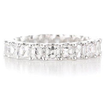 Diamond & 18k White Gold Etenity Wedding Band 