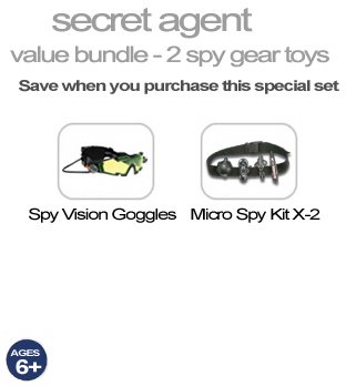 Childrens Toyshop  Toys : Spy Gear Value Bundle - Secret Agent Toy Bundle: Spy Vision Goggles & Micro Spy Kit X-2 - Spy Gear Spy Toys by Wild Planet Toys