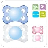 from MAM Pack of 2 MAM Crystal Baby Dummies/ Soothers/ Pacifiers Newborn 0+ months - Blue or Pink