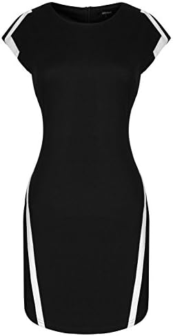 Monicaca Womens Celebrity Lace Splicing Evening Pencil Midi Bodycon Dress