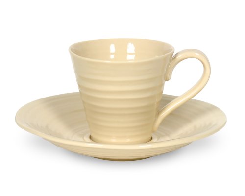 Sophie Conran by Portmeirion Espresso Cups and Saucers, Set of 2, Biscuit