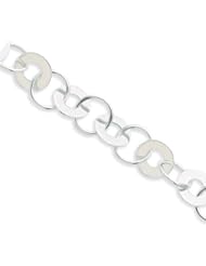 CleverSilvers 7.5 Inch Thick/Thin Polished Open Circle Bracelet