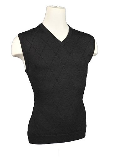 Women's Argyle Golf Sweater Vest - Solid Navy