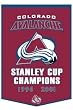 Colorado Avalanche 24"x36" Wool Dynasty Banner - Hockey Sports Merchandise