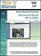 Microsoft Excel XP & 2003 Training on DVD. 7 hours of Video Training in 83 lessons.