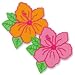 HIBISCUS flower bathroom APPLIQUES bath tub TREADS bathtub non-skid treds