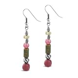 Search : Painted Desert Linear Pinks and Greens Beaded Earrings