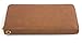 Women's Single Zip Around PVC Leather Wristlet Clutch Organizer Wallet
