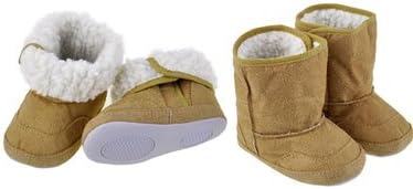 wallcart Baby Infant Toddler Boys Girls Warm Winter Fur Snow Shoes Boots 9-24 Months (M(0 ~9mths), Khaki)