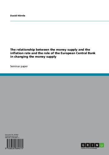The relationship between the money supply and the inflation rate and the role of the European Central Bank in changing the money supply