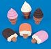 Ice Cream Cone and Popsicle Erasers (24 ct)