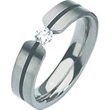 Titanium 0.33 cttw GI Diamond Wedding Band Sz 9.5