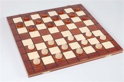 31Hu6DCOsnL 16 Wooden Checkers Set
