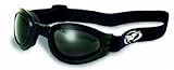 Adventure Folding Motorcycle Goggles with Black Frames and Smoke Lenses
