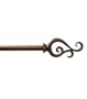Levolor Scroll Rod Set, Brushed Sienna, 3/4-Inch Diameter, 66 to 120-Inch Width