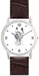 CAIRN TERRIER DOG (MS) - WATCHBUDDY&reg; DELUXE SILVER TONE WATCH - Brown Strap - Large Size (Men's or Jumbo Women's Size)