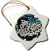 Burmese Python - 3 Inch Snowflake Porcelain Ornament