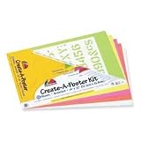 Poster Kit with Stencil/8 White Sheets/4 Color Sheets, 14
