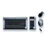 Dinovo Media Desktop Laser Keyboard/Mouse Combo, 60ft Range, USB, Black/Silver