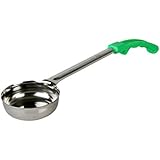 Excellante Portion Controllers Cooking Spoon, 1 Piece Mold, 4 oz, Green Handle