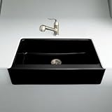 Dickinson Apron Front Kitchen Sink with Four Hole Oversized Faucet Drilling Finish: Basalt