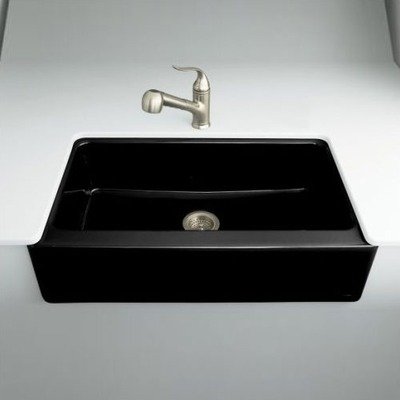 Dickinson Apron Front Kitchen Sink with Four Hole Oversized Faucet Drilling Finish: Sea Salt