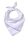 New Solid Color Cotton Bandanas - (5 Different Colors), White