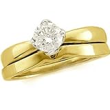 18K Yellow Gold and Platinum Diamond Solitaire Engagement Ring - 1.00 Ct.
