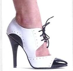 Sexy Sporty Edgy and Fun Black and White Spiked Heel - Fun for Gangster Gals!