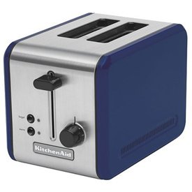 KitchenAid KMTT200BW 2-Slice Metal Toaster, Blue Willow and Stainless Steel