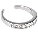  : Sterling Silver 925 Cubic Zirconia ETERNITY Toe Ring