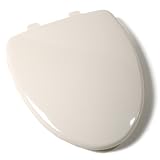 Comfort Seats C1B3E8S-02 EZ Close Premium Plastic Toilet Seat for One-Piece Toilets, Elongated, Biscuit