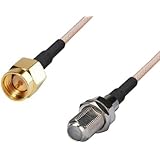 RF coaxial coax cable assembly SMA male to F female 6''